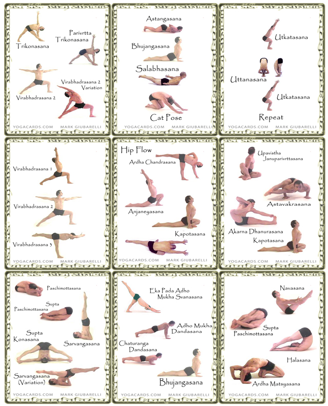 Yoga pictures Giubarelli names Yoga Pose with Cards asana by Mark  yoga Source