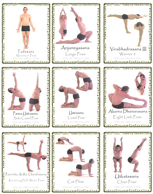 Learn Yoga Online with Yoga cards and Videos
