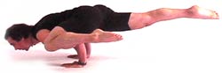 yoga Positions versions of one leg side crow