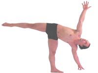 yoga position half moon