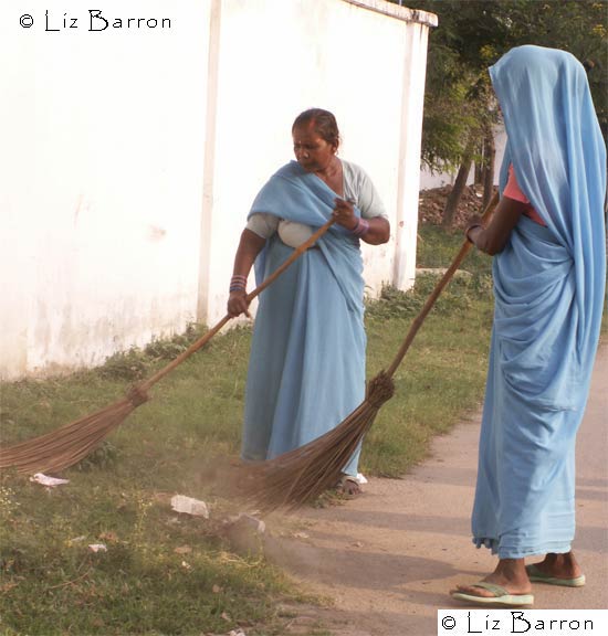 pictures of lady sweeping
